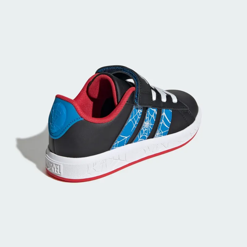 Adidas adidas Marvel Spider-Man Grand Court Kids Core Black / Bright Blue / Pure Ruby (JQ8073)
