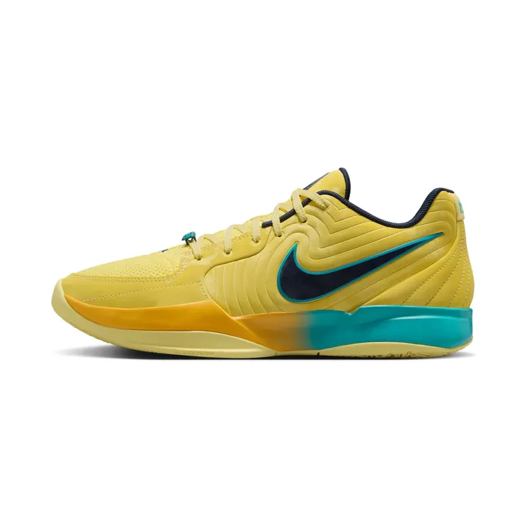 Nike Ja 2 Sonic Yellow Tropical Teal “Soft Yellow / University Gold / Dusty Cactus / Obsidian” (FD7328-700)