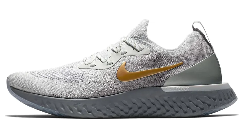 Nike Epic React Flyknit Vast Grey Metallic Gold (W)