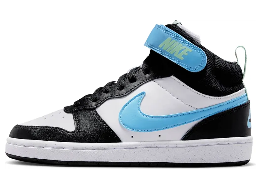 Nike Sneakers Court Borough Mid 2 – Wit/blauw/zwart Kids (CD7782-136)