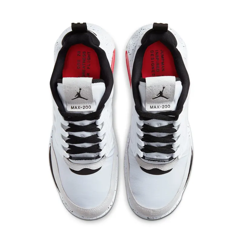 Jordan Air Max 200 White Challenge Red Black White/Challenge Red-Vast Grey-Black (CD6105-100)