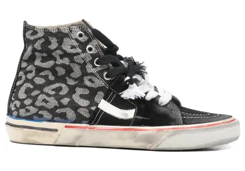 Paul Easterlin Caly Star High-Top-Sneakers mit Leopardenmuster “Black” (CS020WB)