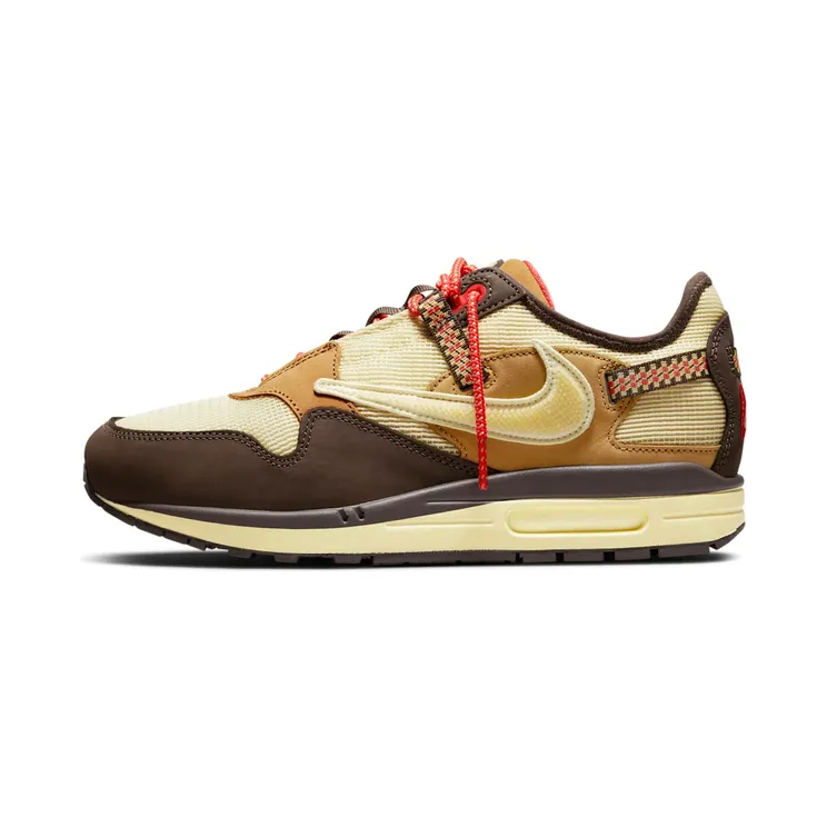 Nike Air Max 1 Travis Scott Cactus Jack “Baroque Brown / Wheat / Chile Red / Lemon Drop” (DO9392-200)