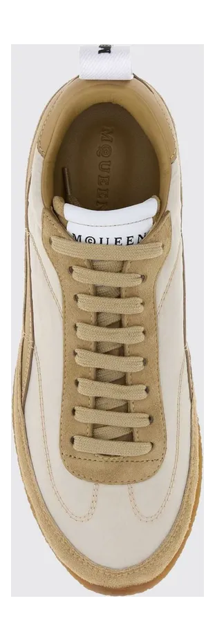 Mcqueen Alexander EC1 Nylon and Suede Sneakers with Rubber Sole Beige (856192WIAJ42636) (2)