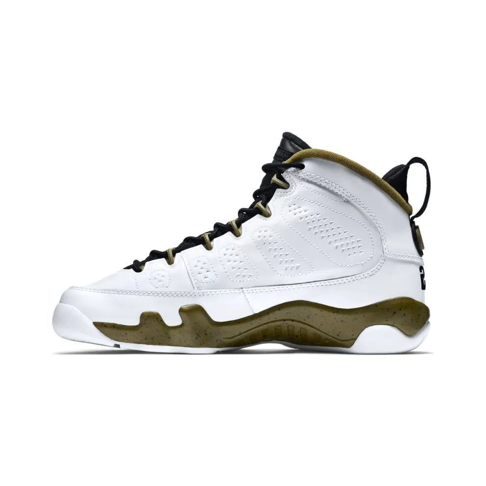 Jordan 9 Retro Statue (GS) White/Black-Militia Green (302359-109)