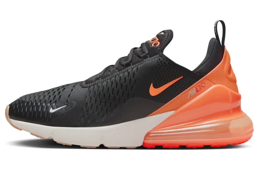 Nike Air Max 270 “Black/Total Orange-Bright Crimson” (AH8050-030)