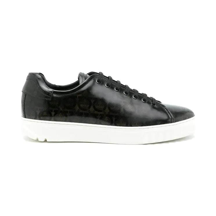 Ferragamo Cube Gancini-Print Sneakers Gray (02A888749470)