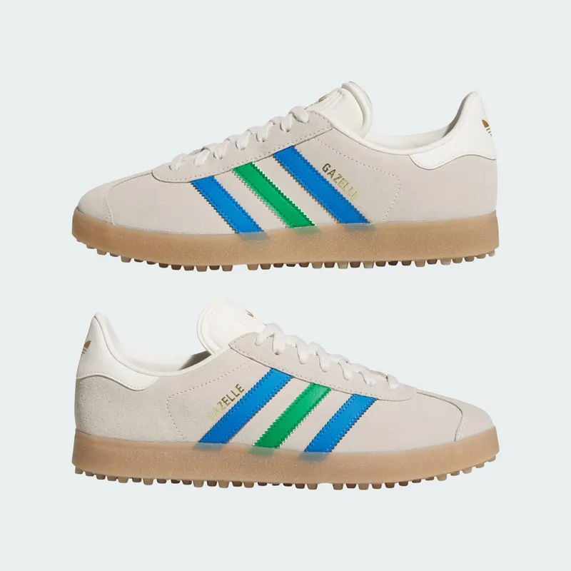 adidas Gazelle Spikeless Golf Chalk White Green Blue Bird (JI4165)