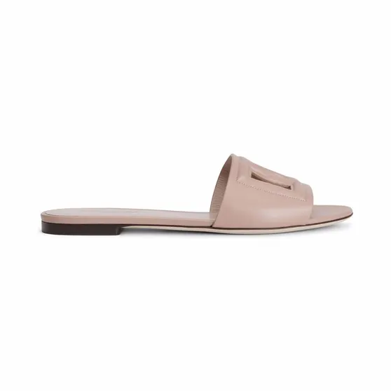 Dolce & Gabbana Dg Logo Leather Flat Sandals CQ0436AY32980402