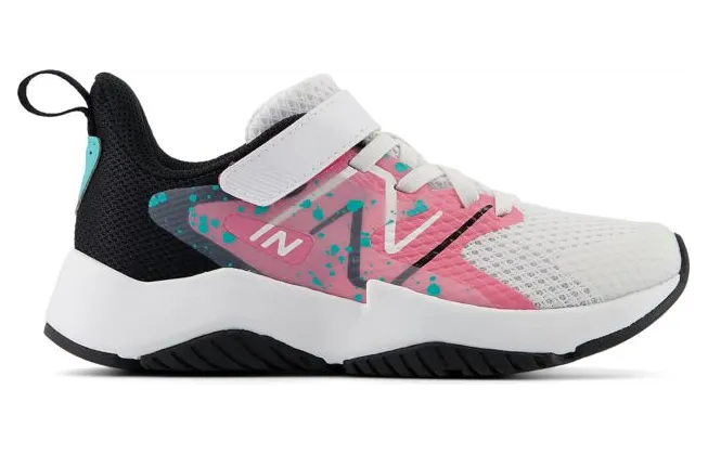 New Balance Rave Run v2 Bungee Lace White Real Pink Black (YTRAVFP2)