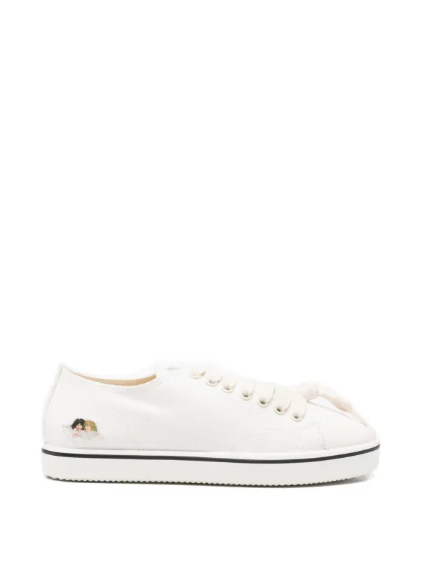 Fiorucci Canvas-Sneakers mit Angel-Patch – Weiß (W26SSASH004CO03WH01)