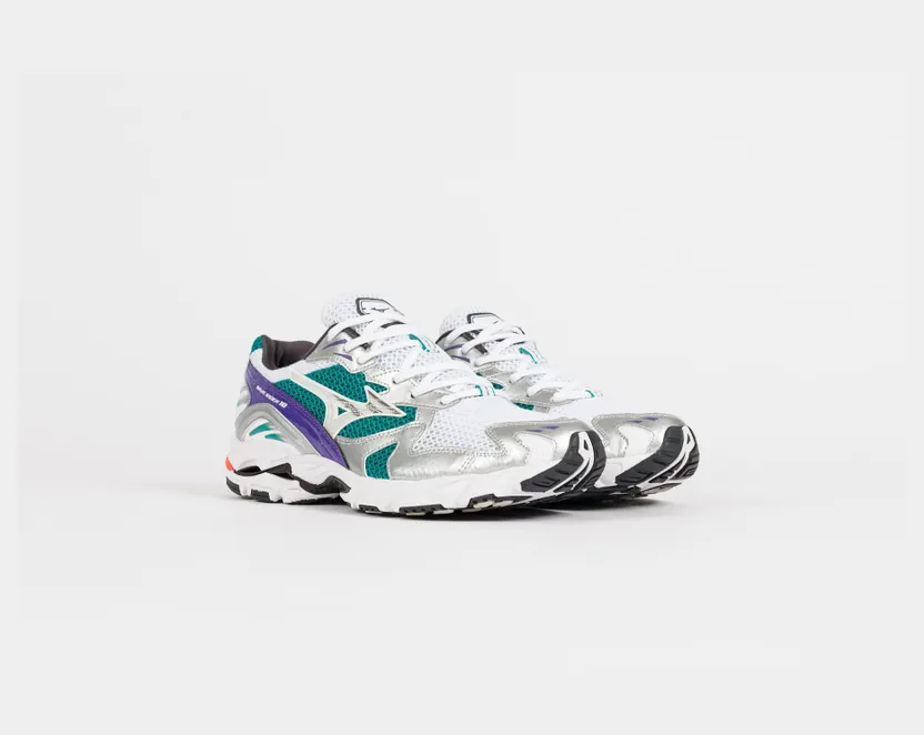 Mizuno Wave Rider 10 White Silver Teal Purple (D1GA210407)