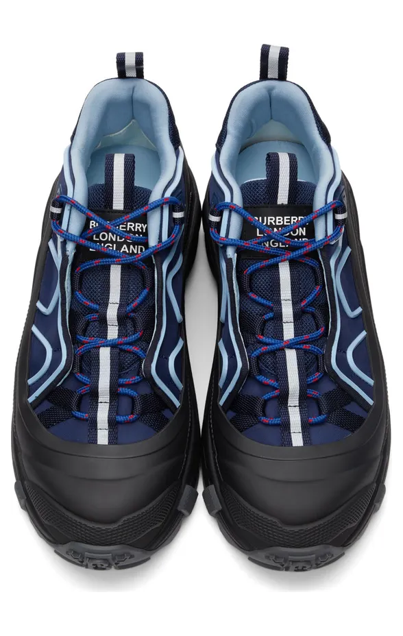 Burberry Navy & Black Two-Tone Arthur Sneakers (8045550) (5)
