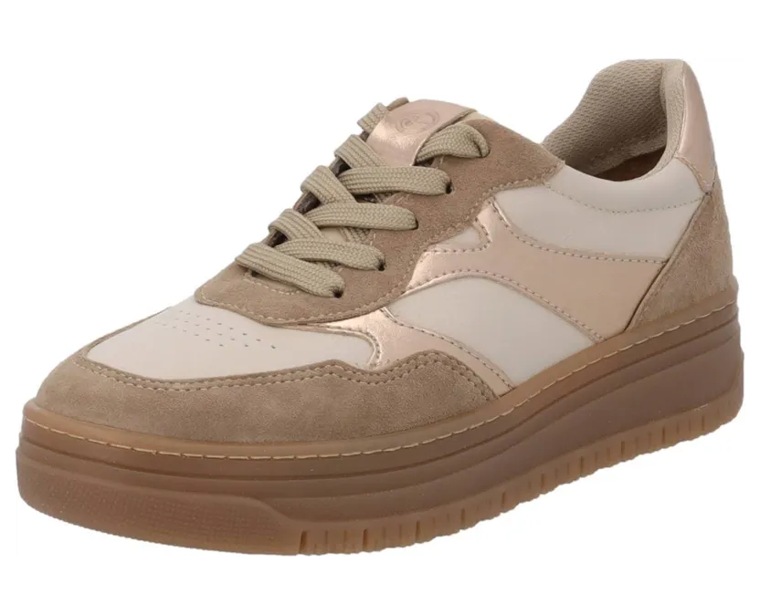 tamaris sneaker Brokaat / Rose-goud / Stone grey (1-23717-45-301)