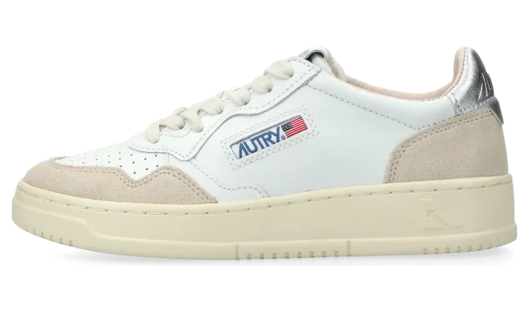 Autry Medalist Low W (leat / suede white / silver) – AULWLS74