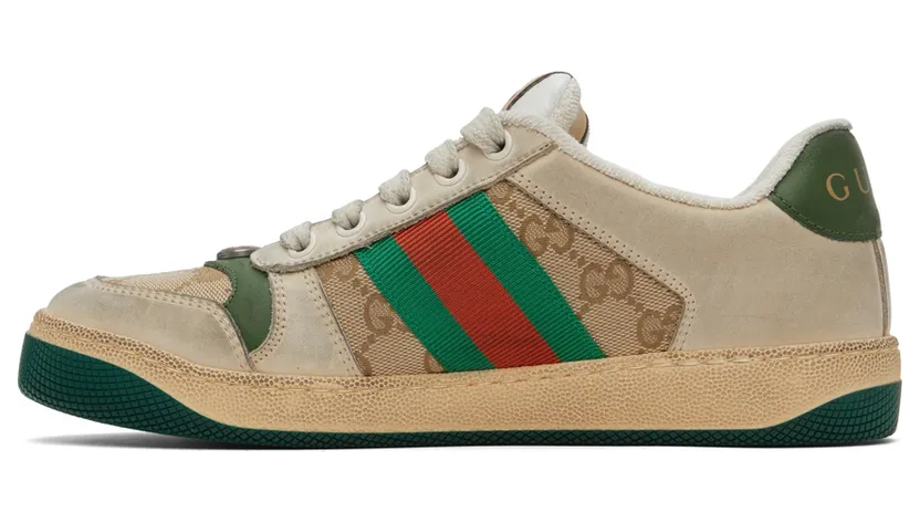 Gucci Beige Screener GG Sneakers (570443 9Y920) (3)