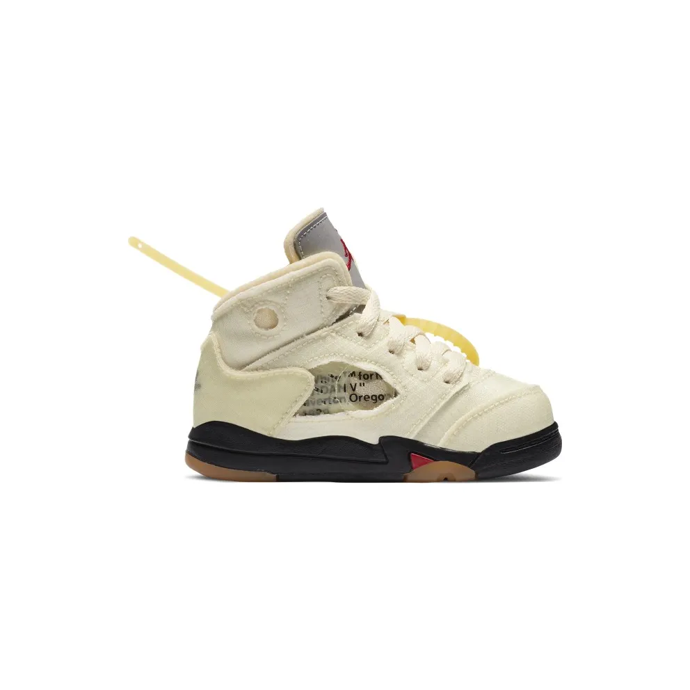 Air Jordan 5 Retro Off-White Sail (TD) (2020) (CV4828-100)