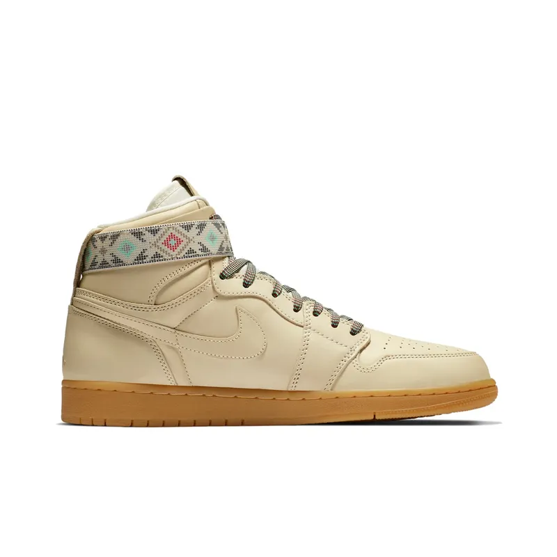 Jordan 1 Retro High Strap N7 Light Cream/Light Cream-Gum Yellow-Emerald Rise (AR4410-207)