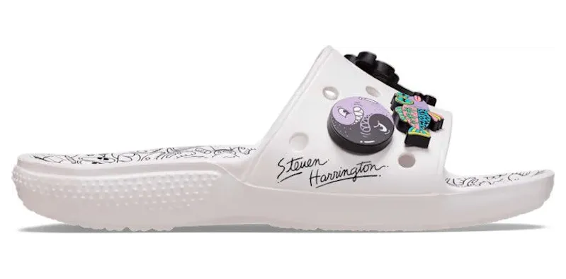 Crocs Classic Slide Steven Harrington Quickstrike White Black (208146-103)