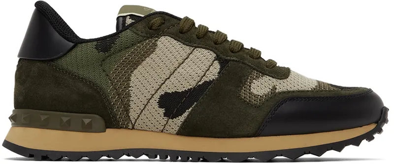 Valentino Garavani Camo Mesh Rockrunner “Green” (WY2S0723QRK)