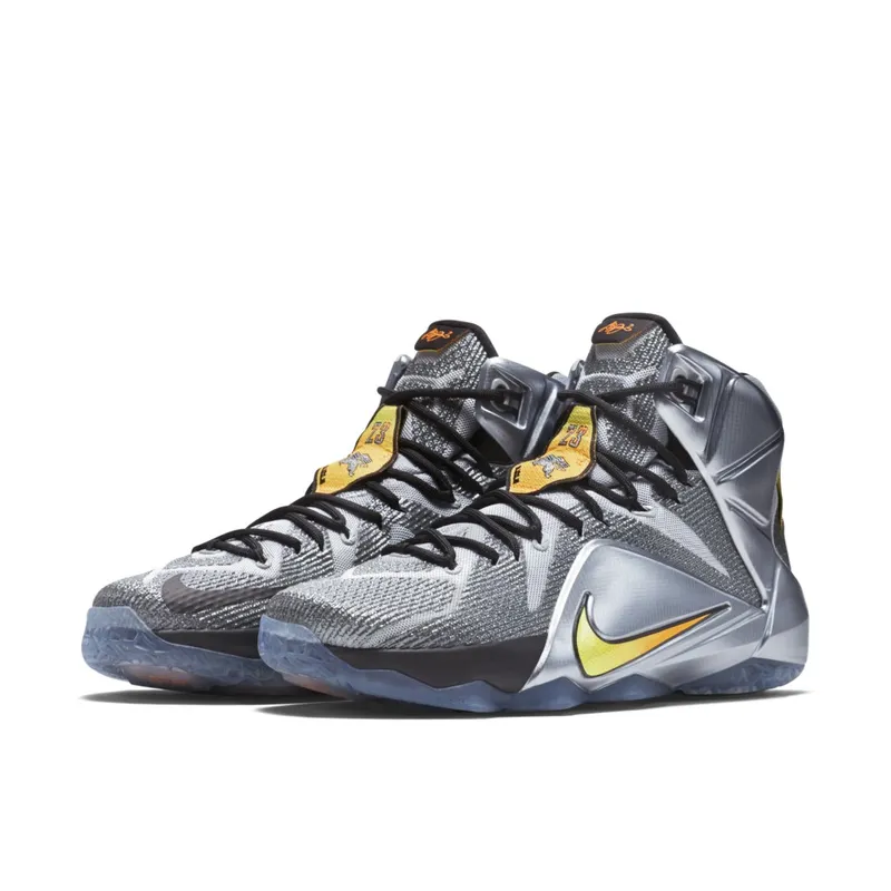 Nike LeBron 12 Flight Wolf Grey/Bright Citrus-Black (684593-080)