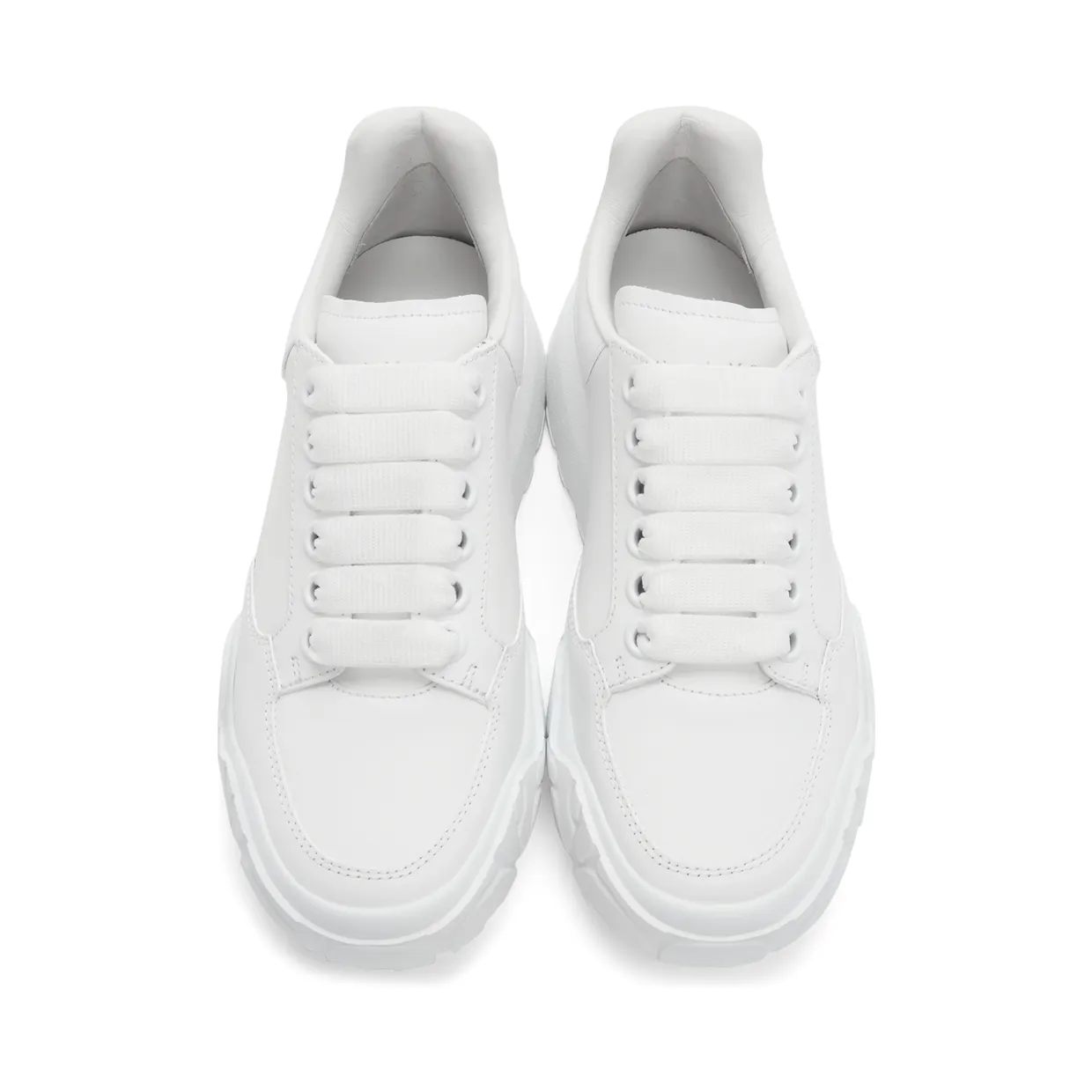 Alexander McQueen White Court Trainer Sneakers (633915WIA98) (5)