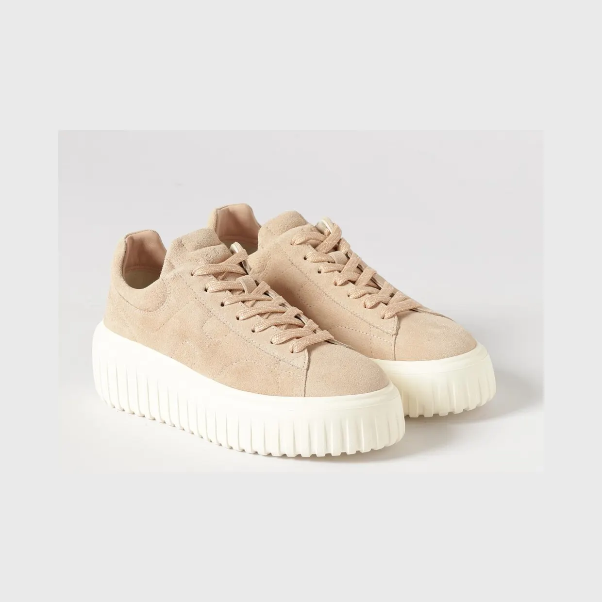 Hogan H-Stripes Suede Sneakers Nude (HXW6450FC63BTMM009)