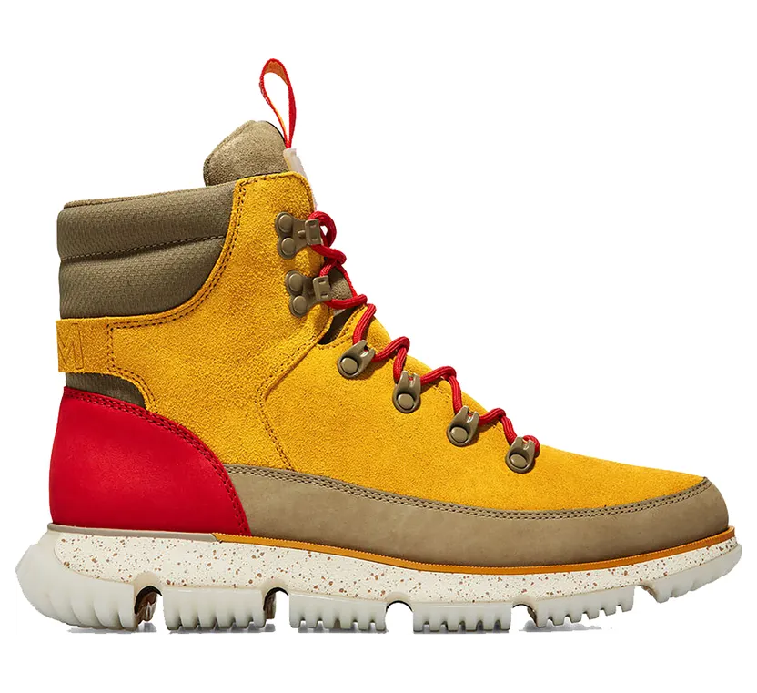 Cole Haan 4.ZEROGRAND Hiker Boot Hasan Minhaj Mineral Yellow Suede