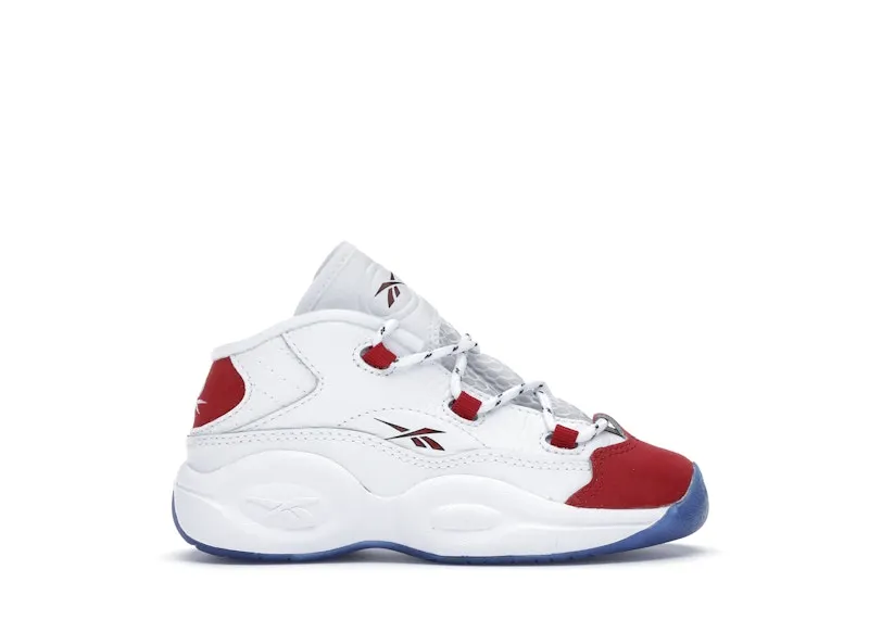 Reebok Question Mid Red Toe 25th Anniversary (TD) White/White-Red (Other Brands Reebok)
