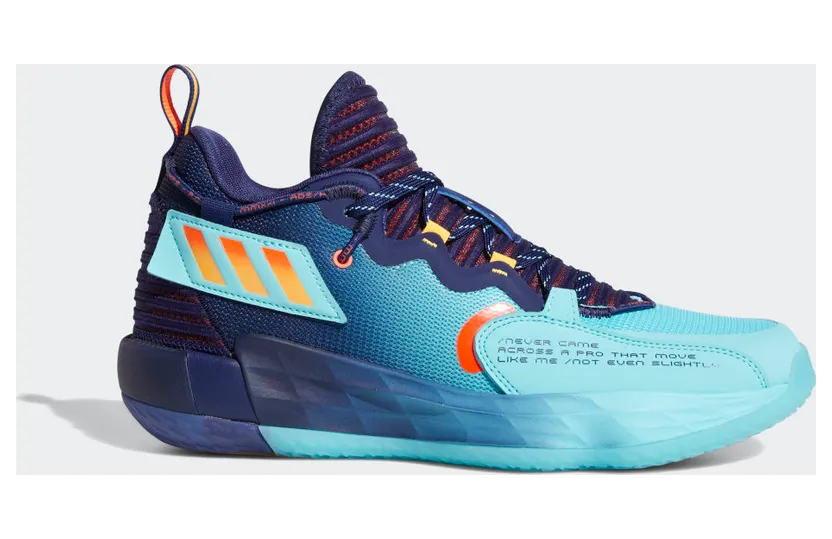 adidas Dame 7 EXTPLY Basketballschuh Dark Blue / Pulse Aqua / Solar Red (H68606)