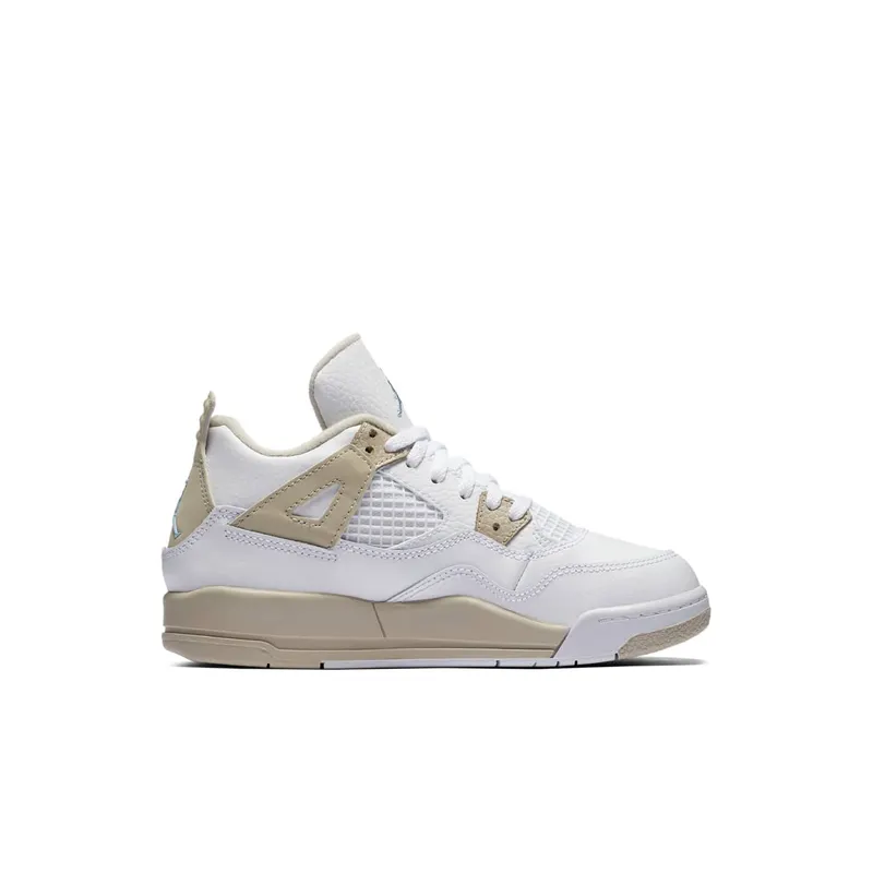 Jordan 4 Retro Sand 2017 (PS) White/Boarder Blue-Light Sand (487725-118)