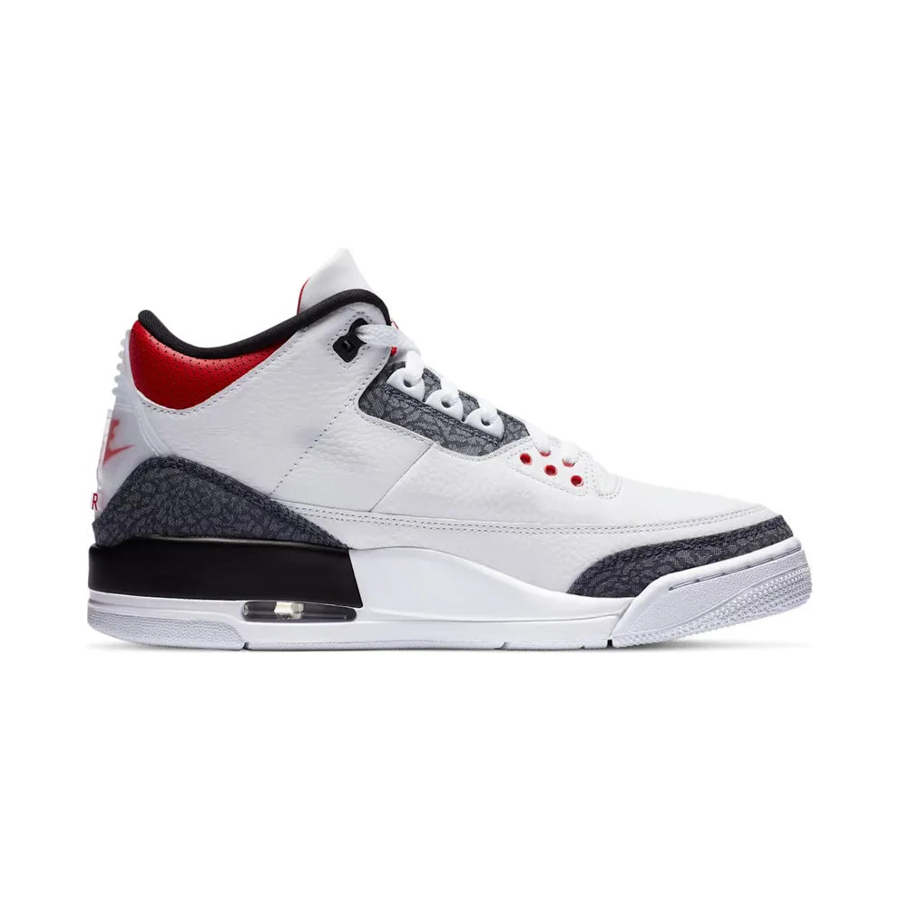Jordan 3 Retro SE Fire Red Denim (2020) White/Black-Fire Red (CZ6431-100)
