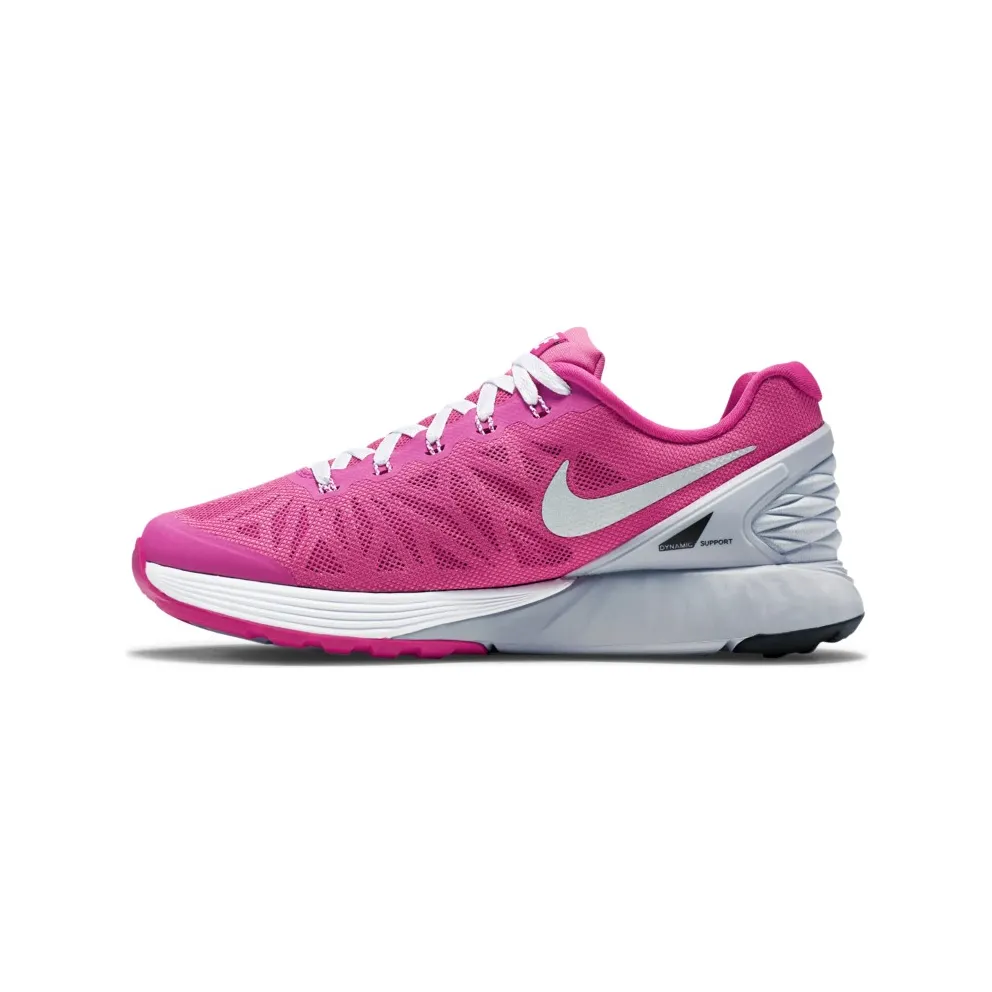 Nike Lunarglide VI 6 Hot Pink (GS) “Hot Pink / White / Wolf Grey / Metallic Silver” (654156-601)