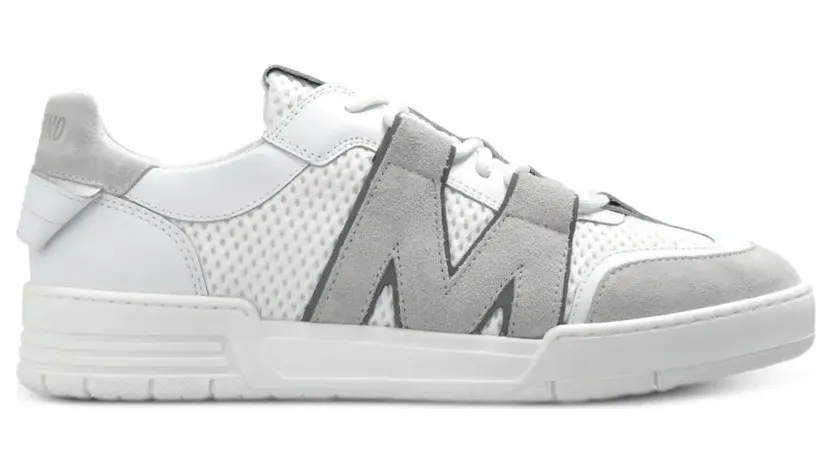 Moschino logo-patch panelled sneakers – Wit (MB15224G0PGW1)