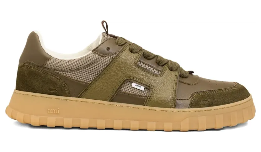 Ami Paris A Walk leren low-top “Green” (H25USN504AL0127)