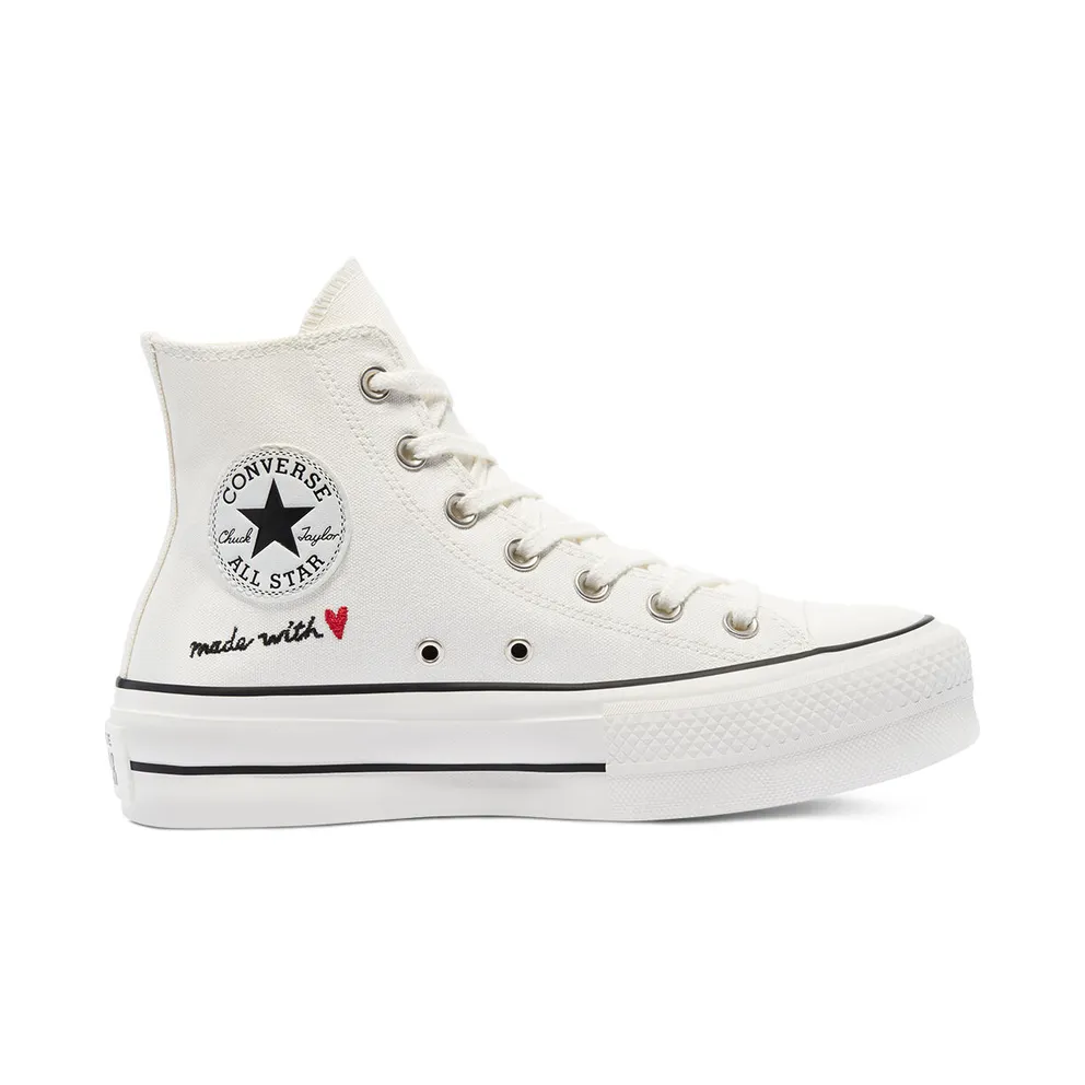 Converse Valentine’s Day Platform Chuck Taylor All Star High Top Vintage White/egret/black (571119C)
