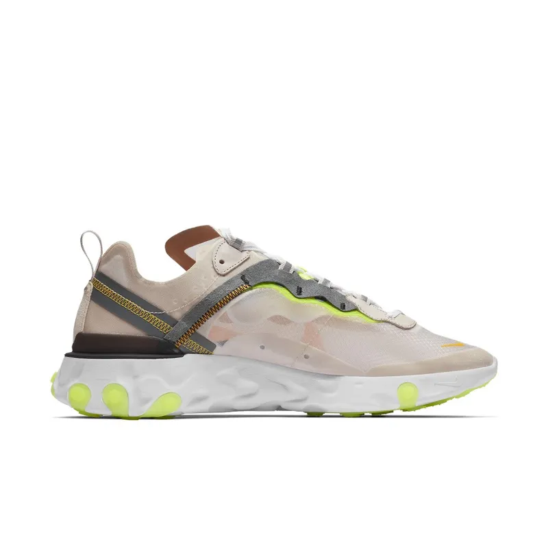 Nike React Element 87 Light Orewood Brown Light Orewood Brown/Laser Orange-Volt Glow (AQ1090-101)