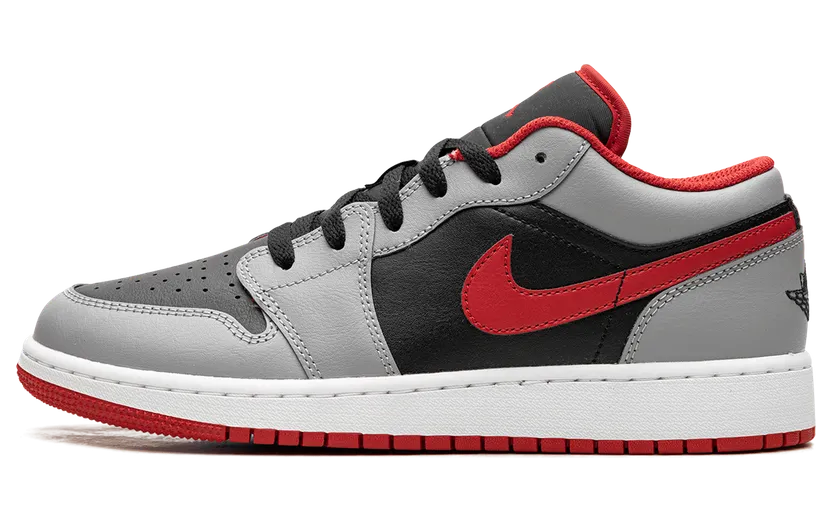 Air Jordan 1 Low GS “Black / Fire Red” (553560-060)