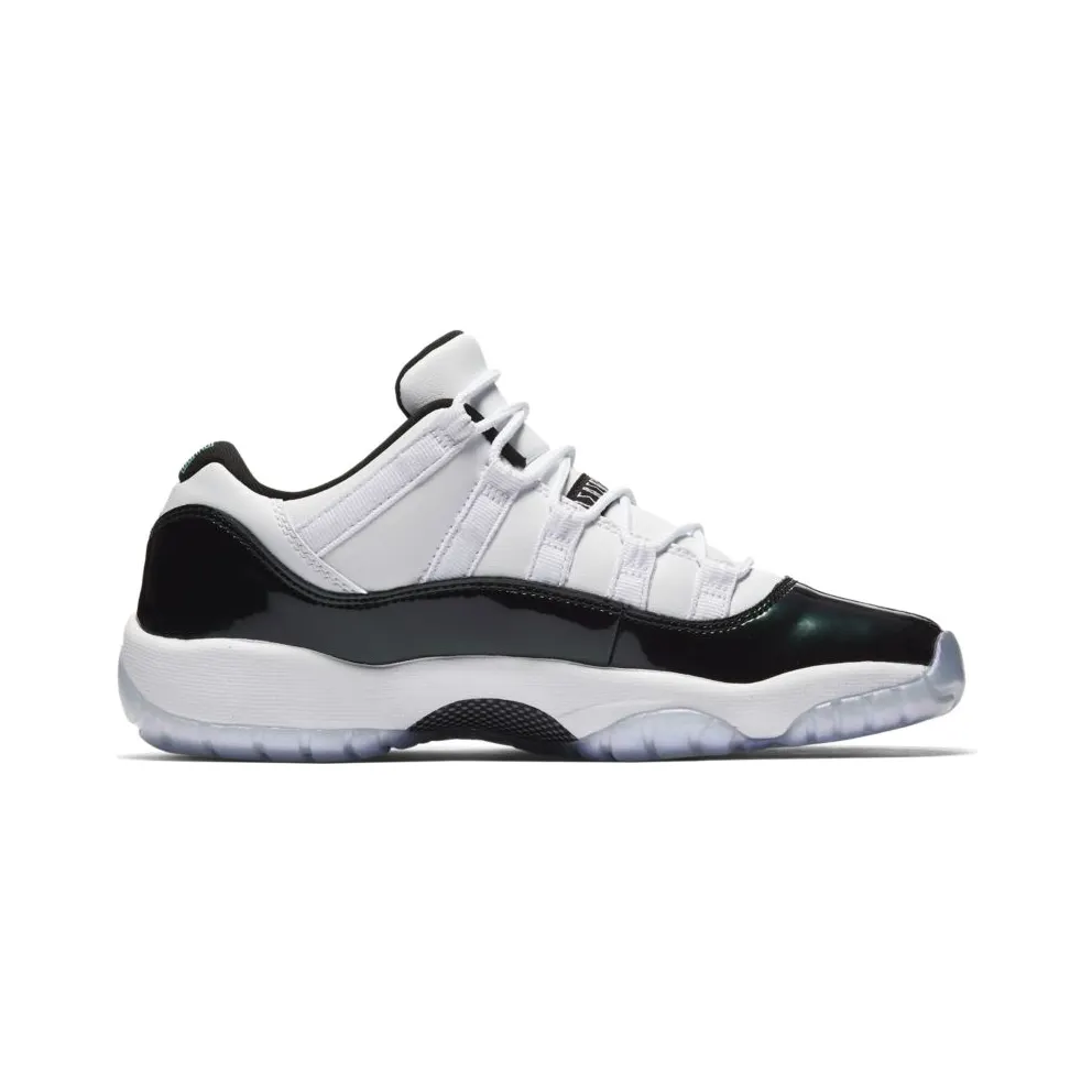 Jordan 11 Retro Low Iridescent (GS) White/Black-Emerald Rise (528896-145)