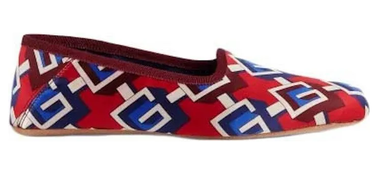 Gucci Graphic Print Slides Red (662389 20T10 6499)
