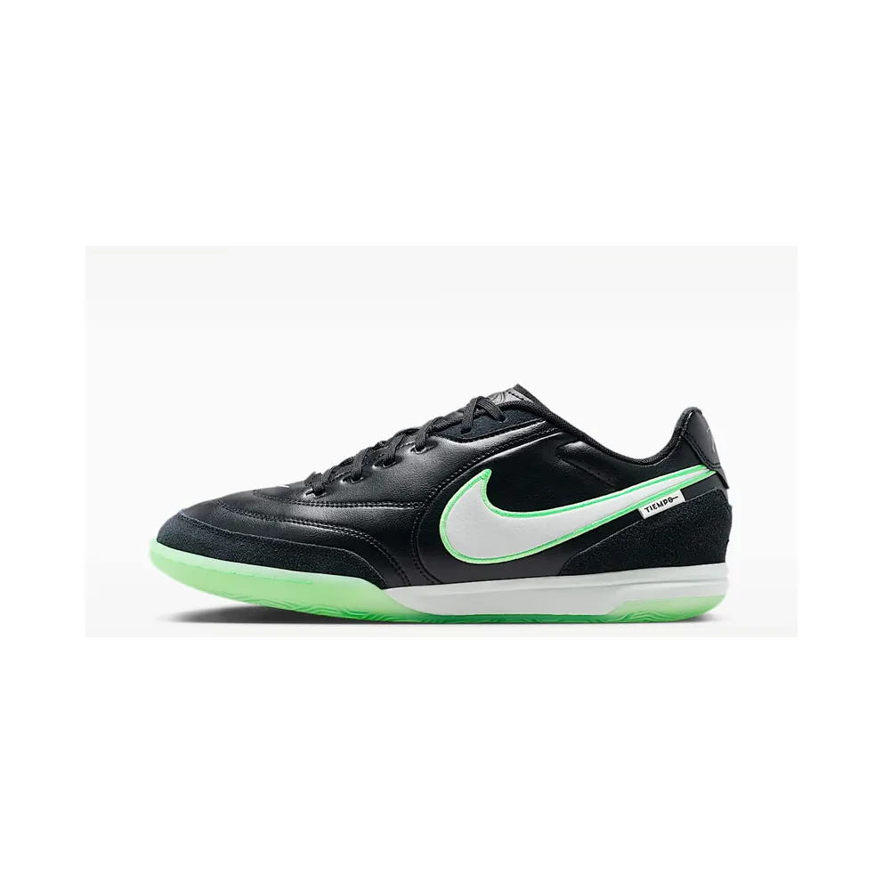 Nike Tiempo Streetgato Indoor/Court Low-Top “Black/Black/Illusion Green” (HQ7017-001)