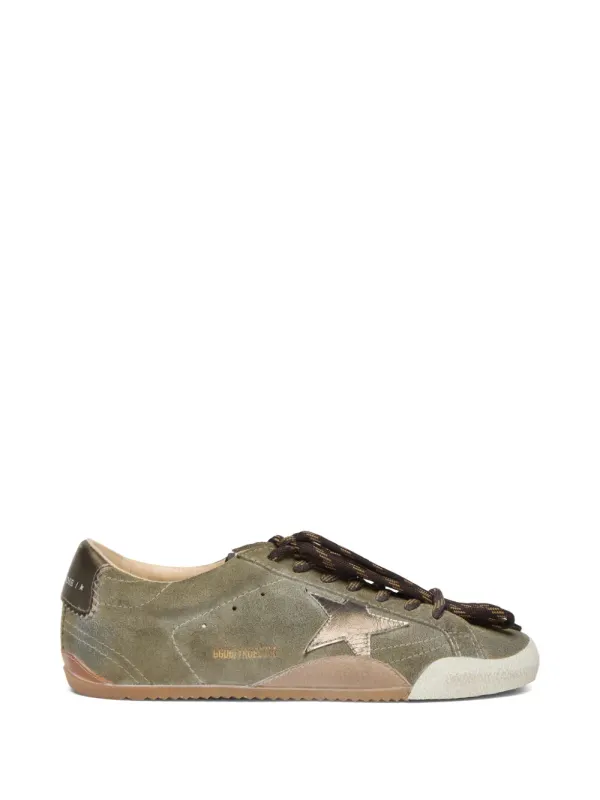 Golden Goose True-Star aus olivem Wildleder mit goldfarbenem Stern – Green (GWF00922F008631)