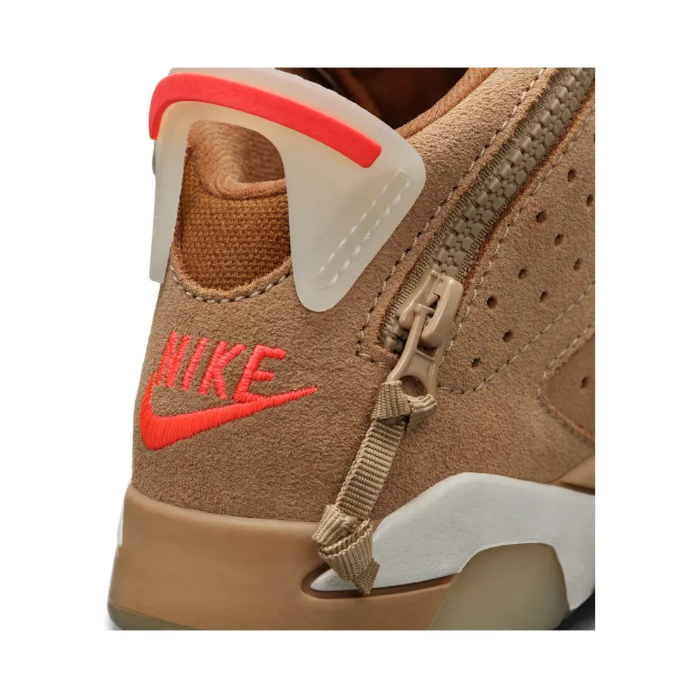 Air Jordan x Travis Scott 6 Retro British Khaki (PS) (2021) – “British Khaki / Sail / Bright Crimson” (DH0693-200)
