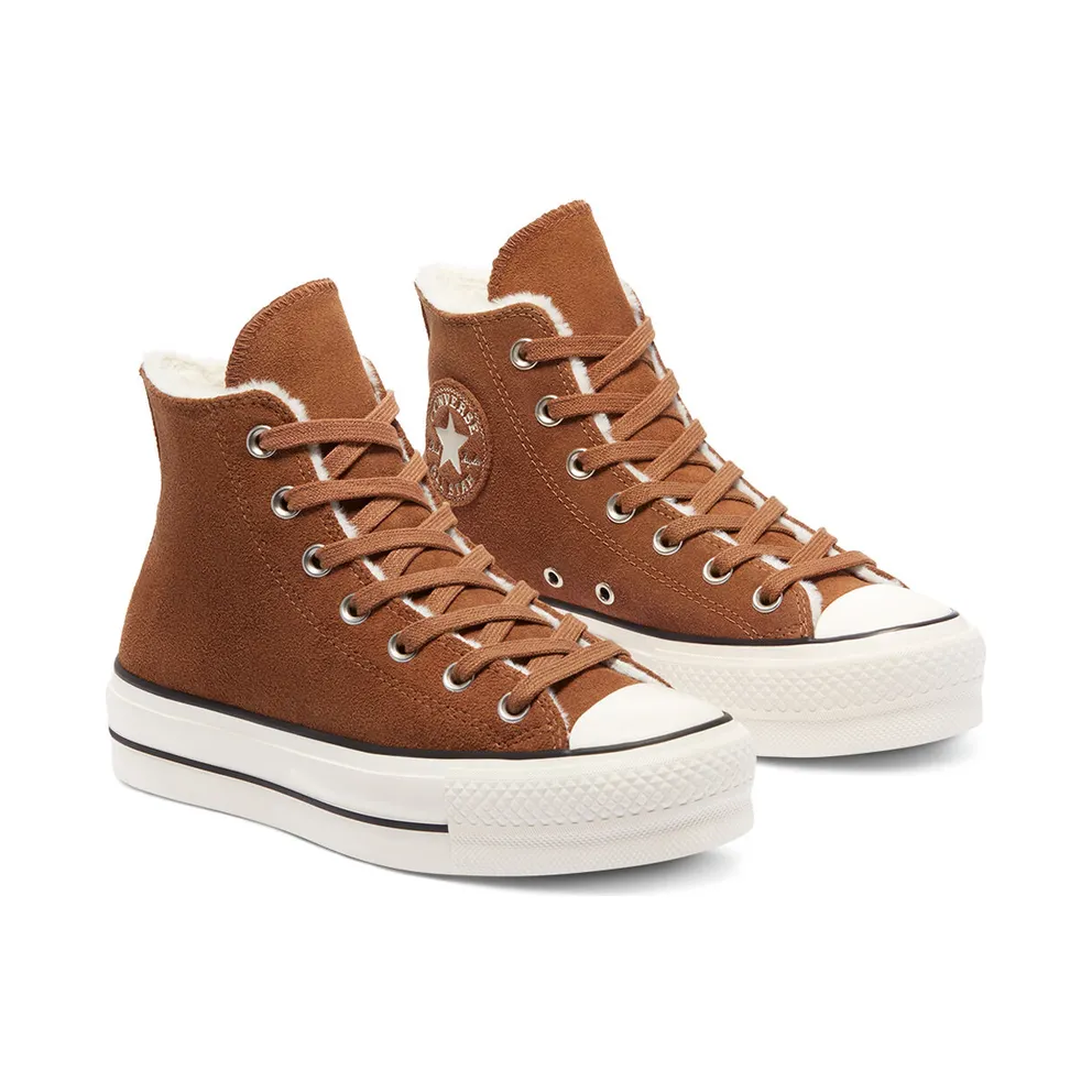 Converse Cozy Club Platform Chuck Taylor All Star High Top Clove Brown/egret/black (570034C)
