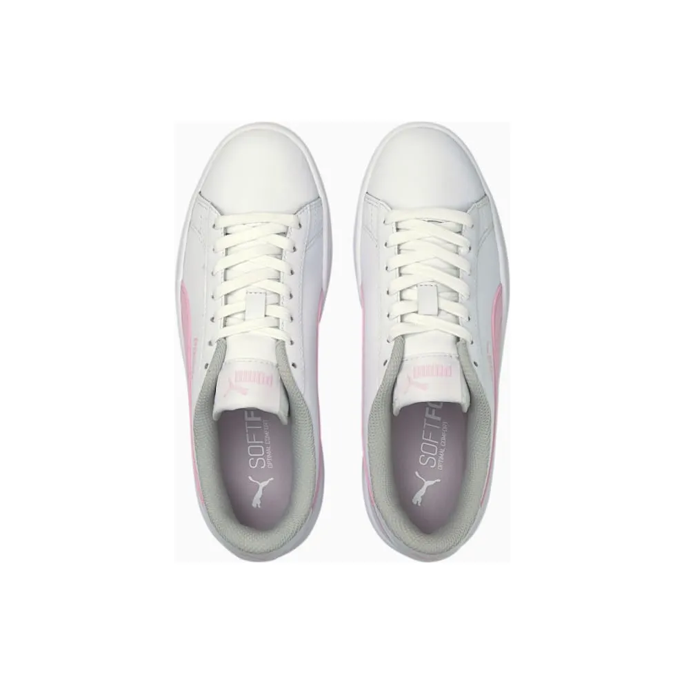 PUMA Smash V2 Youth White/Pink Lady (365170-28)