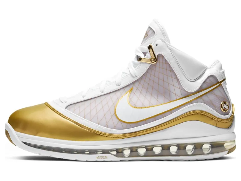 Nike LeBron 7 QS White Metallic Gold (CU5646-100)