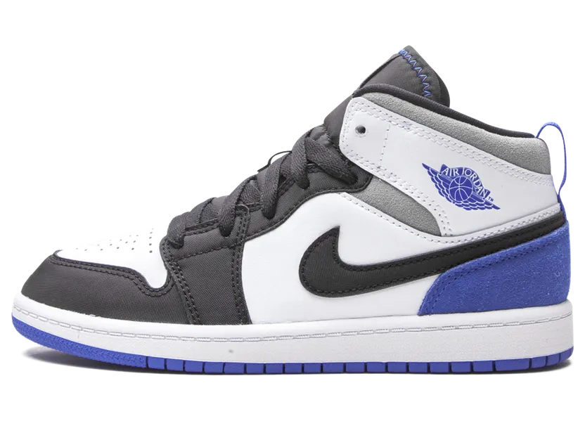 Jordan 1 Mid SE White Black Royal (PS) (BQ6932-102)