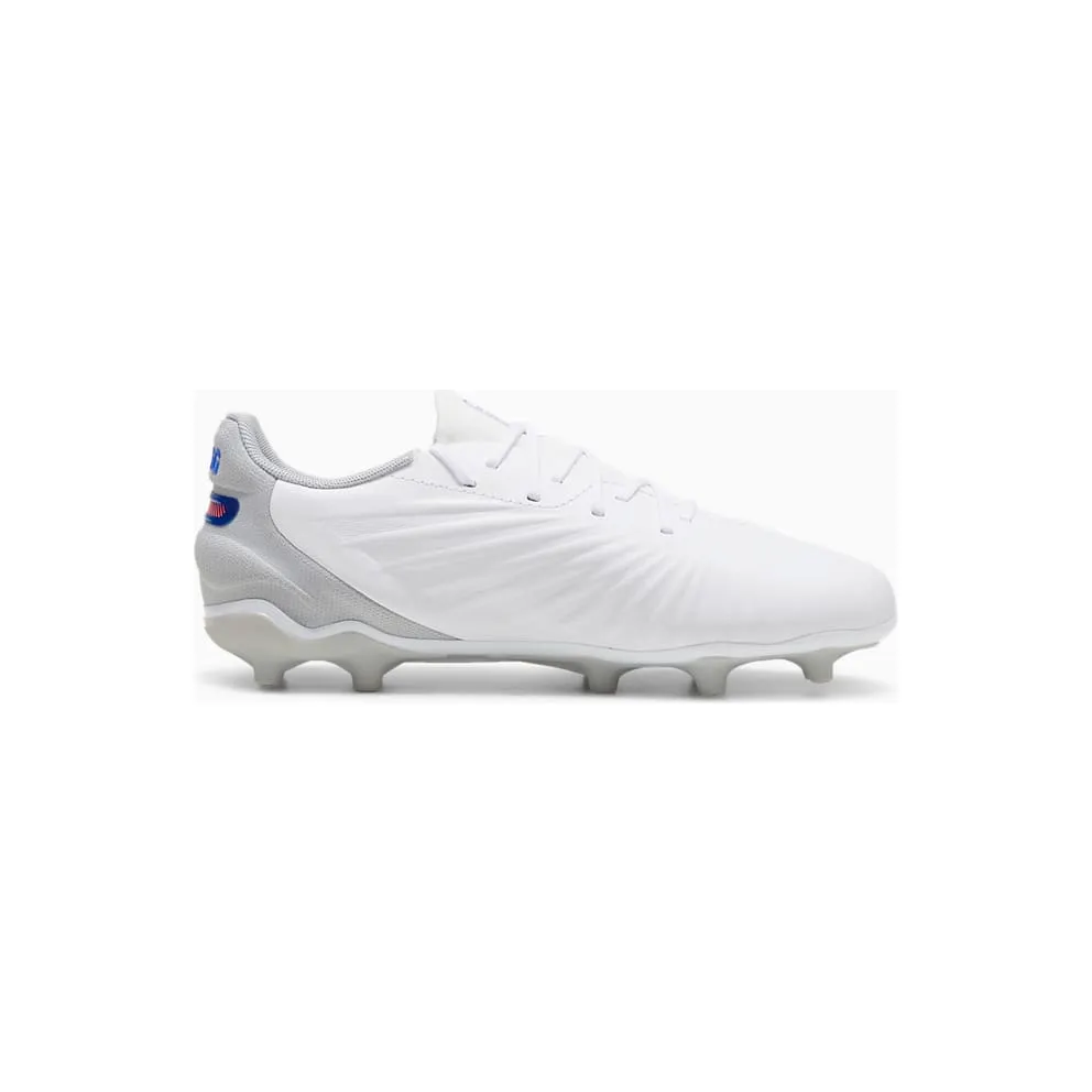 Puma King Match FG/AG Jr White Bluemazing Flat Light Grey Sunset Glow (108048-02)
