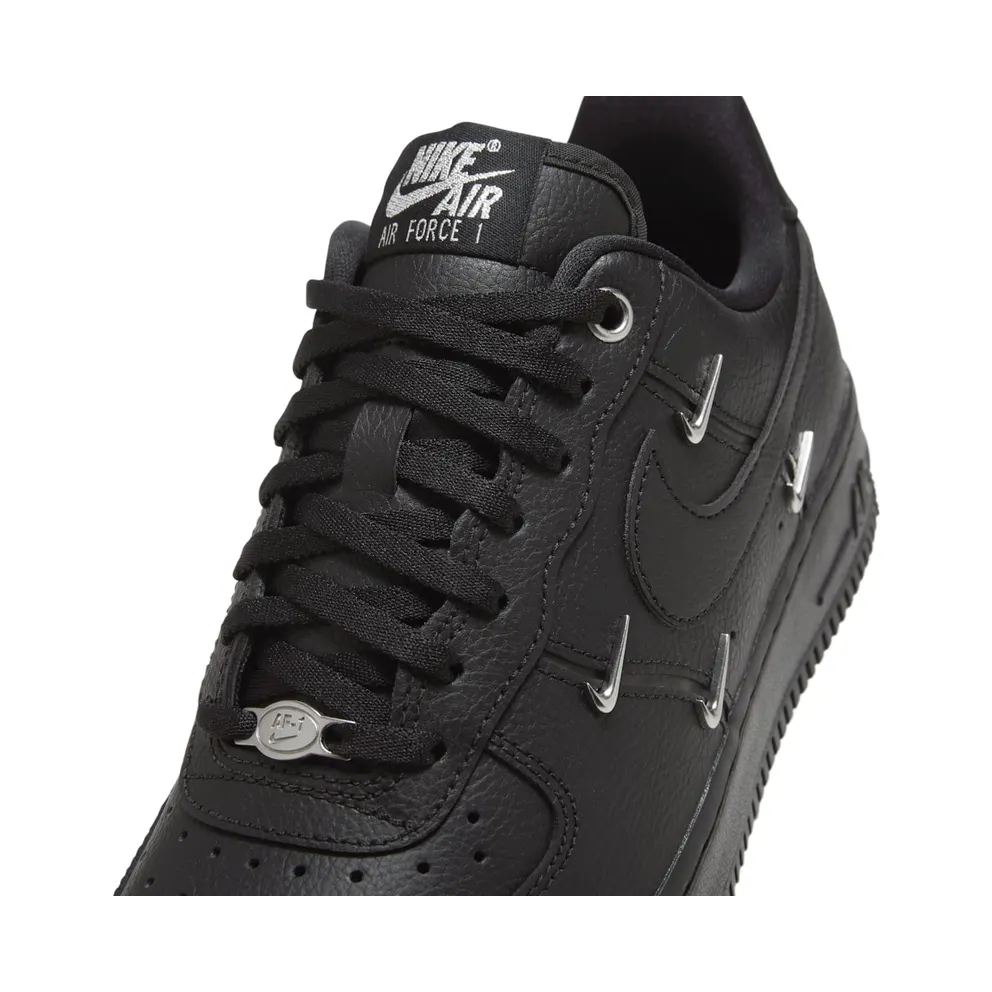 Nike Air Force 1 Low ’07 LX Black Silver Mini Swoosh (HQ1180-001)