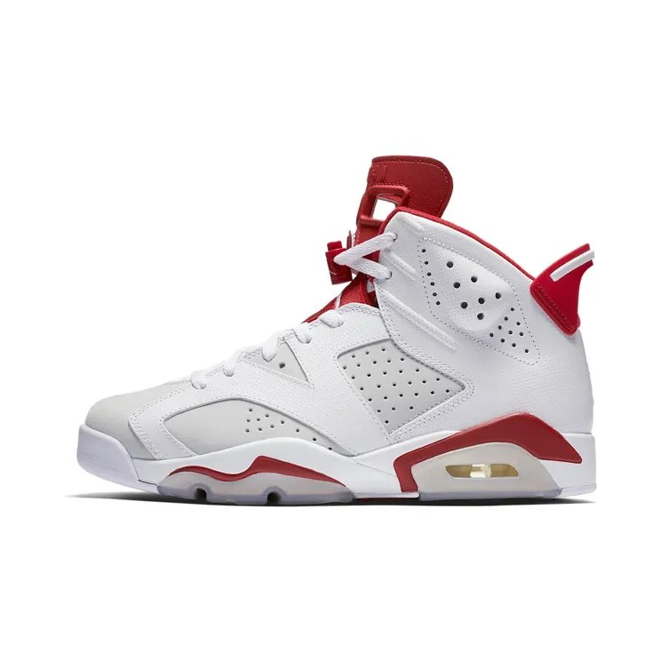 Air Jordan 6 Retro Alternate “White / Pure Platinum / Gym Red” (384664-113)